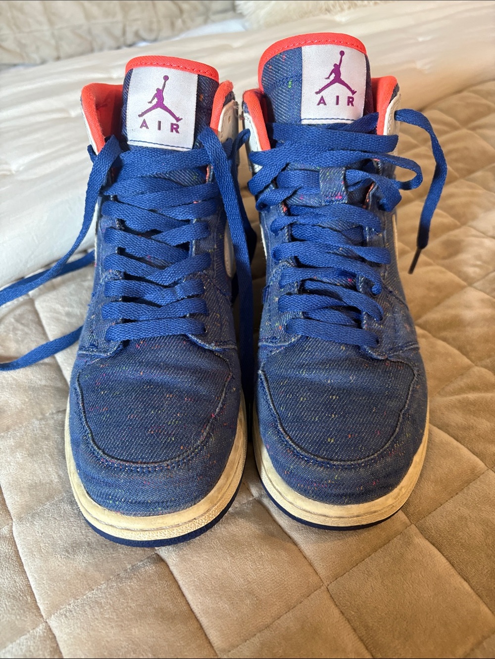 Air Jordan High Top Sneakers in Denim Blue